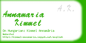 annamaria kimmel business card