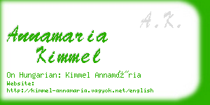 annamaria kimmel business card